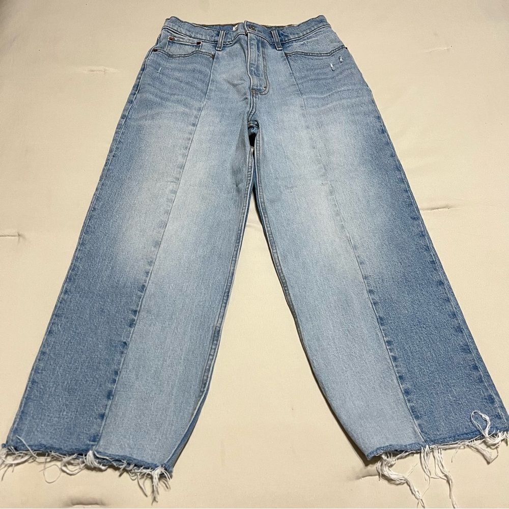 Abercrombie & Fitch Blue Ankle Cropped Jeans